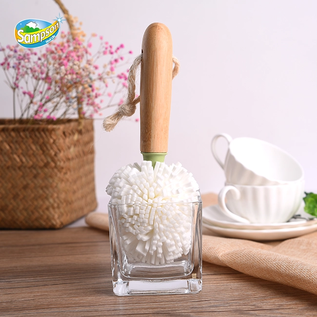 Premium Bamboo Handle EVA Bottle Brush Premium Bamboo Handle EVA Bottle Brush